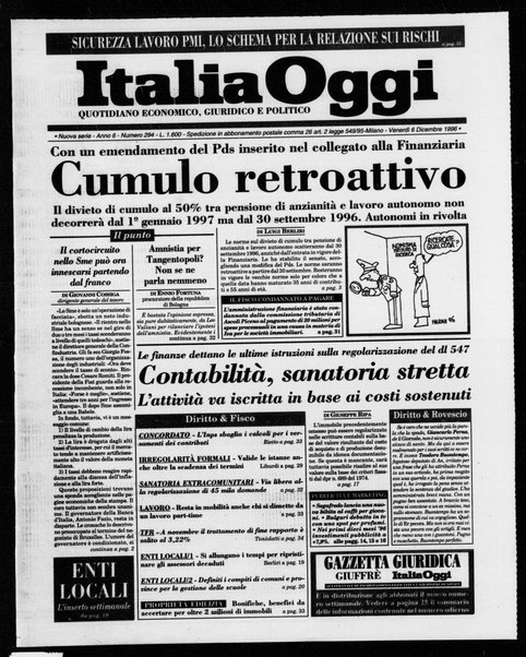 Italia oggi : quotidiano di economia finanza e politica